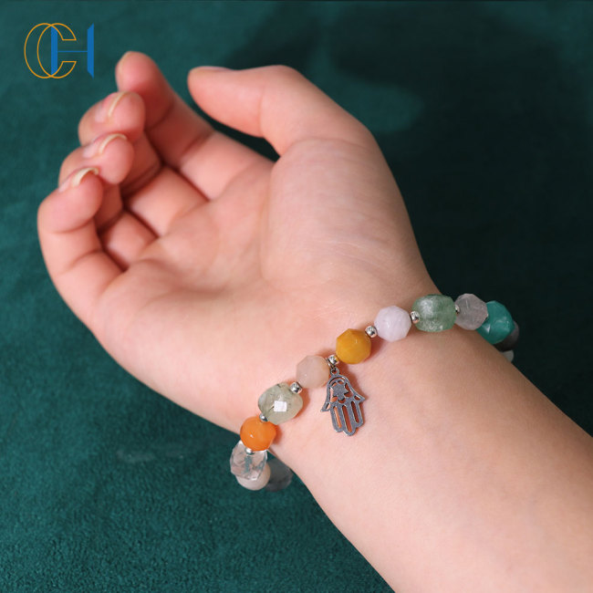 C&H Beast Gift Crystal Beaded Bracelet Customized Moon Star Charm Jade Crystal Beads Bracelets