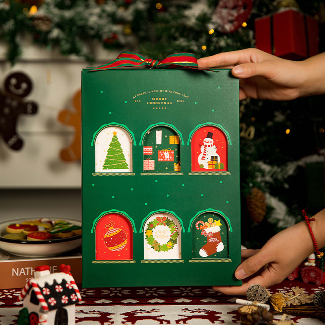 CHHC 2024 Luxury Christmas Calendar Gift Box with 24 Storage Drawers Countdown to Christmas Hot Gift Decoration Advent Calendar