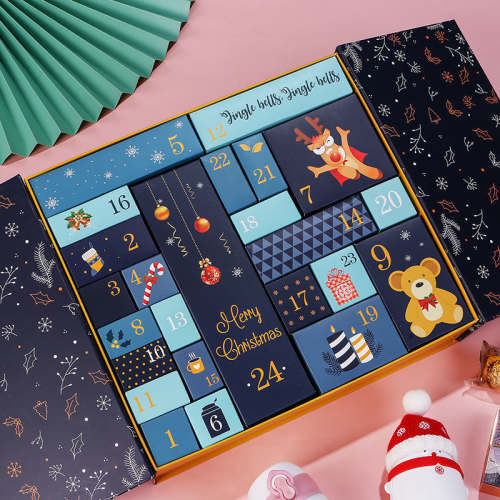 CHHC 2024 Luxury Christmas Calendar Gift Box with 24 Storage Drawers Countdown to Christmas Hot Gift Decoration Advent Calendar