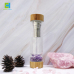 C&H Custom Logo Two Openings Gem Crystal Gemstone Bamboo Quartz Water Bottle With Natural Crystal Stone