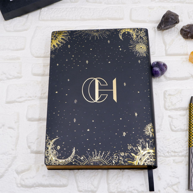 C&H Customized Leather Journal Embossed Crystal Life Tree Notebook for Best Gift