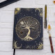 C&H Customized Leather Journal Embossed Crystal Life Tree Notebook for Best Gift