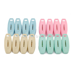 Customized 16 Pcs/Pack Clothes Pin Clothes Clips Plastic Laundry Pegs