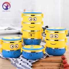 1/2/3/4 Layers Cute Stainless Steel Lunch Box for Kids