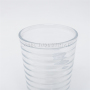 15 OZ Transparent Threaded Glass Cup for Beer Drinking and Coffee Drinking