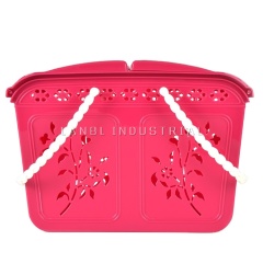 Hot Sale Cheap Food and Vegetable Fruit Plastic PP Basket With Handle