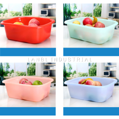 Customized Rectangle Plastic Basin For Bathroom And Kitchen Use