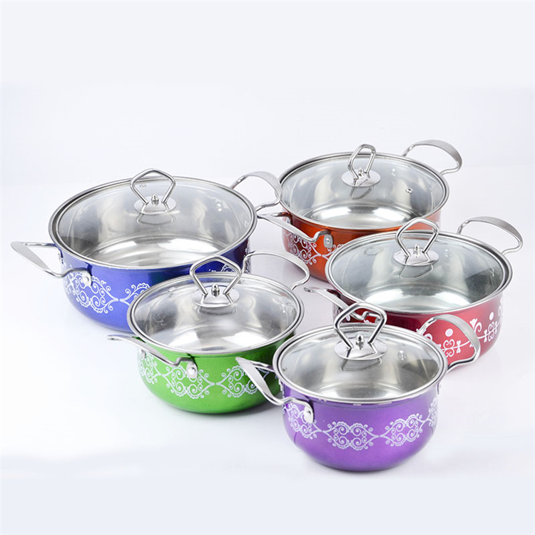 3/4/5 Pcs Set Cheap Price Stainless Steel Hot Pot Food Warmer Set for Promotion