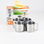 4 Pcs Set Outdoor Sublimation Carabiner Handle Stainless Steel Promotion Mug with Handle