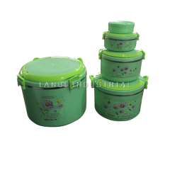 Set of 5 Pcs Stainless Steel Lunch Box Insulated Thermos Food Container