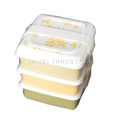 Set of 3 Layers Plastic PP Lunch Box  Microwave Food Container