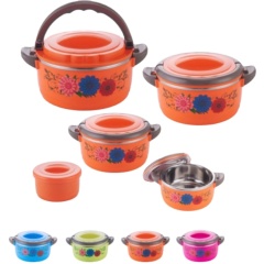 5 Pcs/Set Food Warmer Casserole Stainless Steel Thermos  Lunch Bowl
