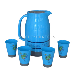 Customized 1.5L Plastic Pitcher Water Jug Set With 4 Cups
