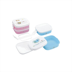 Customized 1.8L 2Layers/Set Plastic PP Tiffin Lunch Box Food Container