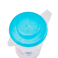 Multi-Color Lid PP Plastic Jug Pitcher Water Jug With 4 Cups