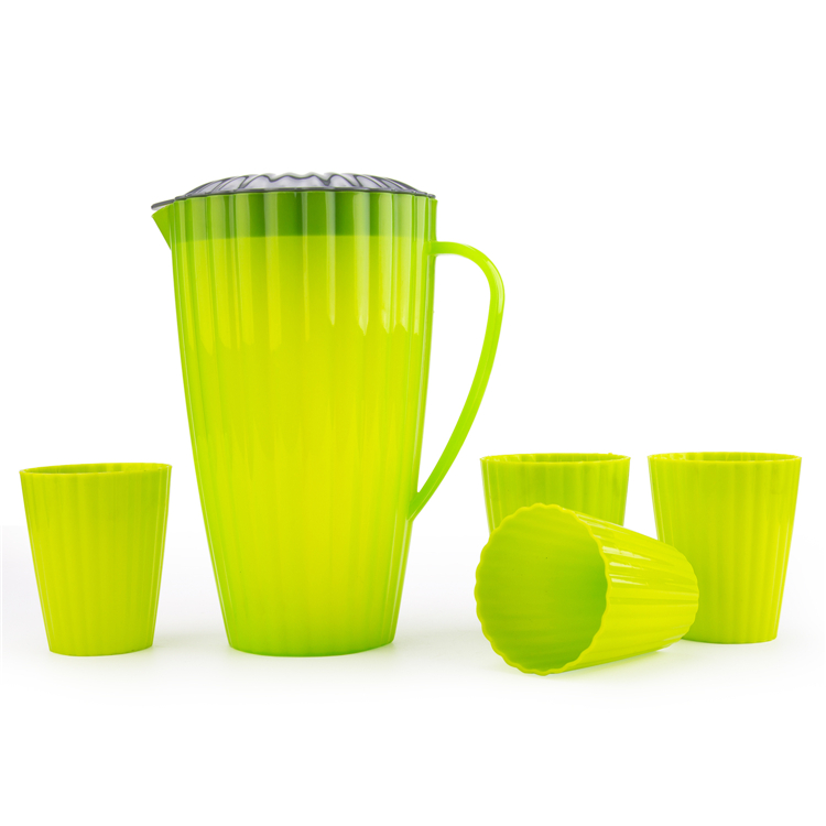 5-Pcs-Set-28L-BPA-Free-Safe-Plastic-Pitcher-Water-Jug-with-4-Cups-LBJ1037