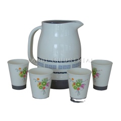 Customized 1.3L Kettle Plastic Water Jug Set With Cups