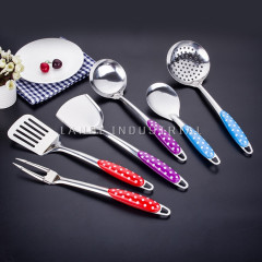 6 pcs set Stainless Steel Kitchen Cooking Tools Sets with Colorful Handle