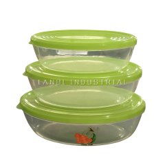 Eco Friendly 3 Pcs Set  Plastic PP Storage Lunch Box Food Container