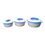 Set of 3 Pcs Round Stainless Steel Bowl Thermos Food Container