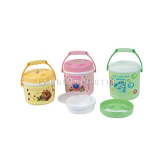 Hot Sale Round Plastic Vaccuum Lunch Box Jar Handle For Kids