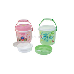Hot Sale Round Plastic Vaccuum Lunch Box Jar Handle For Kids