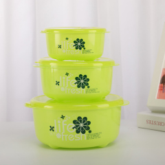 3 Pcs/Set Plastic PP Lunch Box Food Storage Bento Bowls Containers