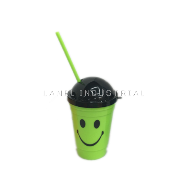Eco-friendly Straw Plastic Cup Drinking Straw Cup With Lid