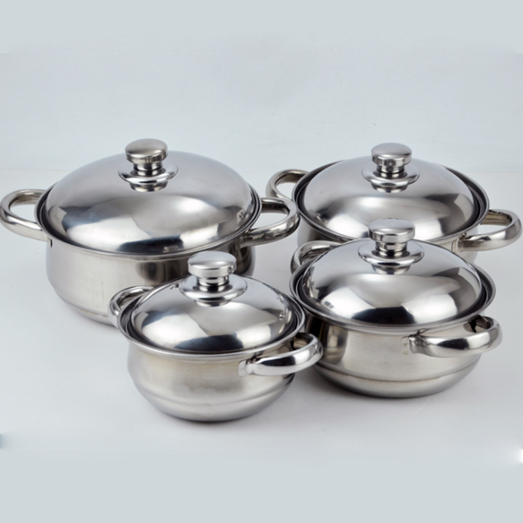 Africa Hot Selling Cooking Pot 3/4 Pcs Stainless Steel Casserole Set