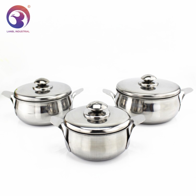 Africa Hot Selling Cooking Pot 3/4 Pcs Stainless Steel Casserole Set