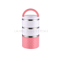 Best Sale Round Shape Thermal Lunch Box 410ss Tiffin Box with Handle 2/3/4 Layers