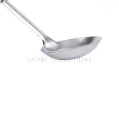 Best Selling Large 410 Stainless Steel Long Handle Soup Ladle with Hole End
