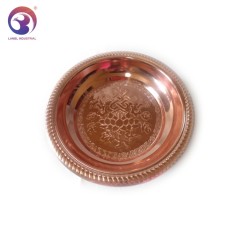 Best quality Round Antique Metal Serving Tray for Wedding
