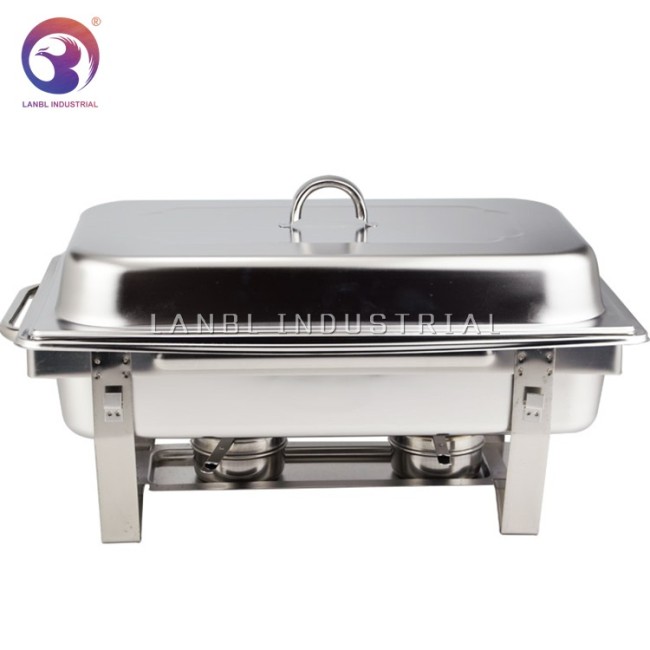 Catering Restaurant Luxury 304 Stainless Steel Buffet Food Warmer Folding Chafing Dish