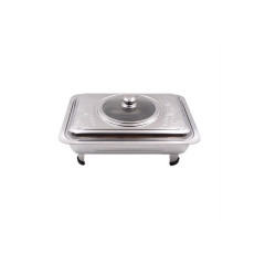 Cheap Stainless Steel Buffet Chafing Dishes with Glass Lid For Restaurant and Hotel