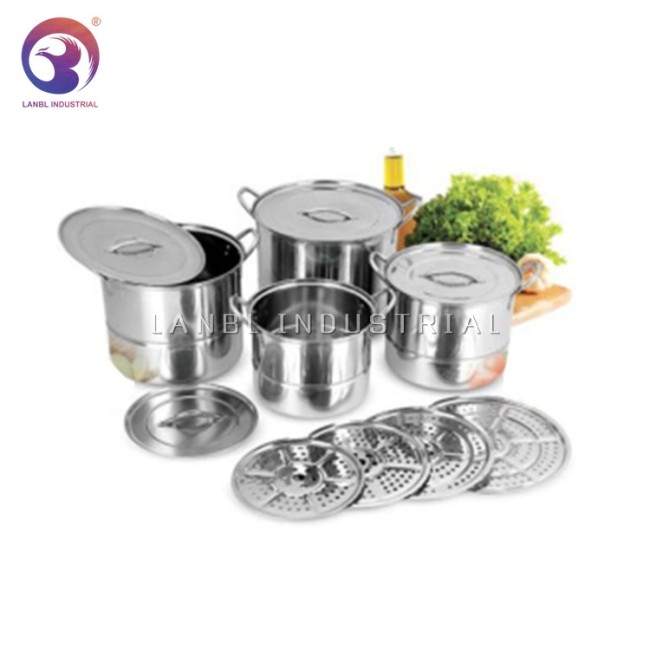 China Wholesale 410 Stainless Steel with Tap Industrial Stream Stock Pot