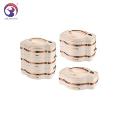 Customized 1/2/3 Layers ABS Stainless Steel  Food Warmer Wooden Marble Luxury Lunch Box