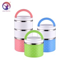 Customized 1/2/3 layers Thermal Proof Plastic Stainless steel Lunch Box for Adults & Kids