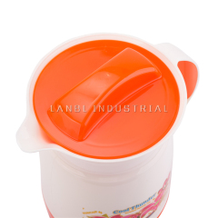 Customized 2.5L Insulated Plastic Hot Water Jug Set with Lid