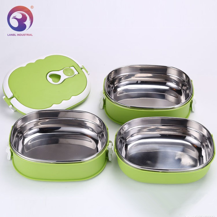 Customized 3 Layers Thermal Proof Stainless Steel  Lunch Boxes for Adults & Kids