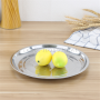Customized 36cm Stainless Steel Dishes and Plates with Grape Carving