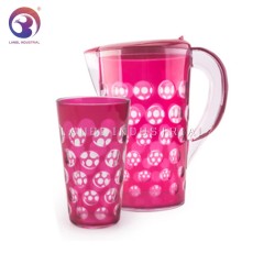 Customized Insulated Plastic Water Jug Set With 4 Cups High Quality