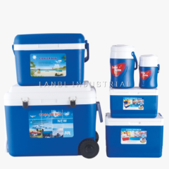Customized Logo Easy Move Durable Big Capacity 50 Liters Portable Ice Cooler Box