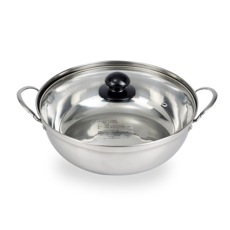 Double Ear Stainless Steel Hot Pot Casserole Set Soup Pot with Factory Price