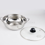 Double Ear Stainless Steel Hot Pot Casserole Set Soup Pot with Factory Price