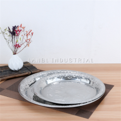 European Stainless Steel Dishes Kitchen Plate With Lid