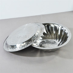 European Stainless Steel Dishes Kitchen Plate With Lid