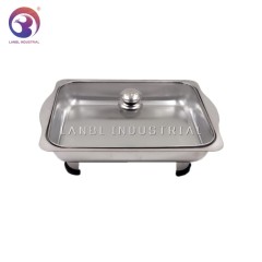 Full Size Stainless Steel Rectangular Chafing Dish Chafing Food Pans and Steel Cover on Top