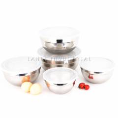 High Quality 5 Pcs Set Korean Stainless Steel 201 Preservation Bowl/ Lunch Box with Lid