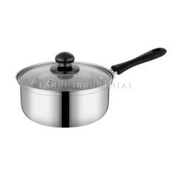 High Quality Stainless Steel Milk Boiling Pot Soup Pot with Silicone Handle